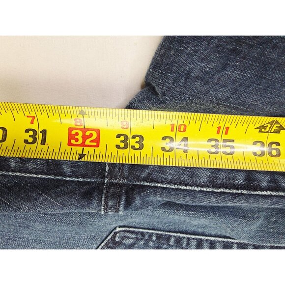 7 For All Mankind Luxe Performance Adrien Size 31X33 Mens Blue Denim Logo Jeans - Picture 7 of 11